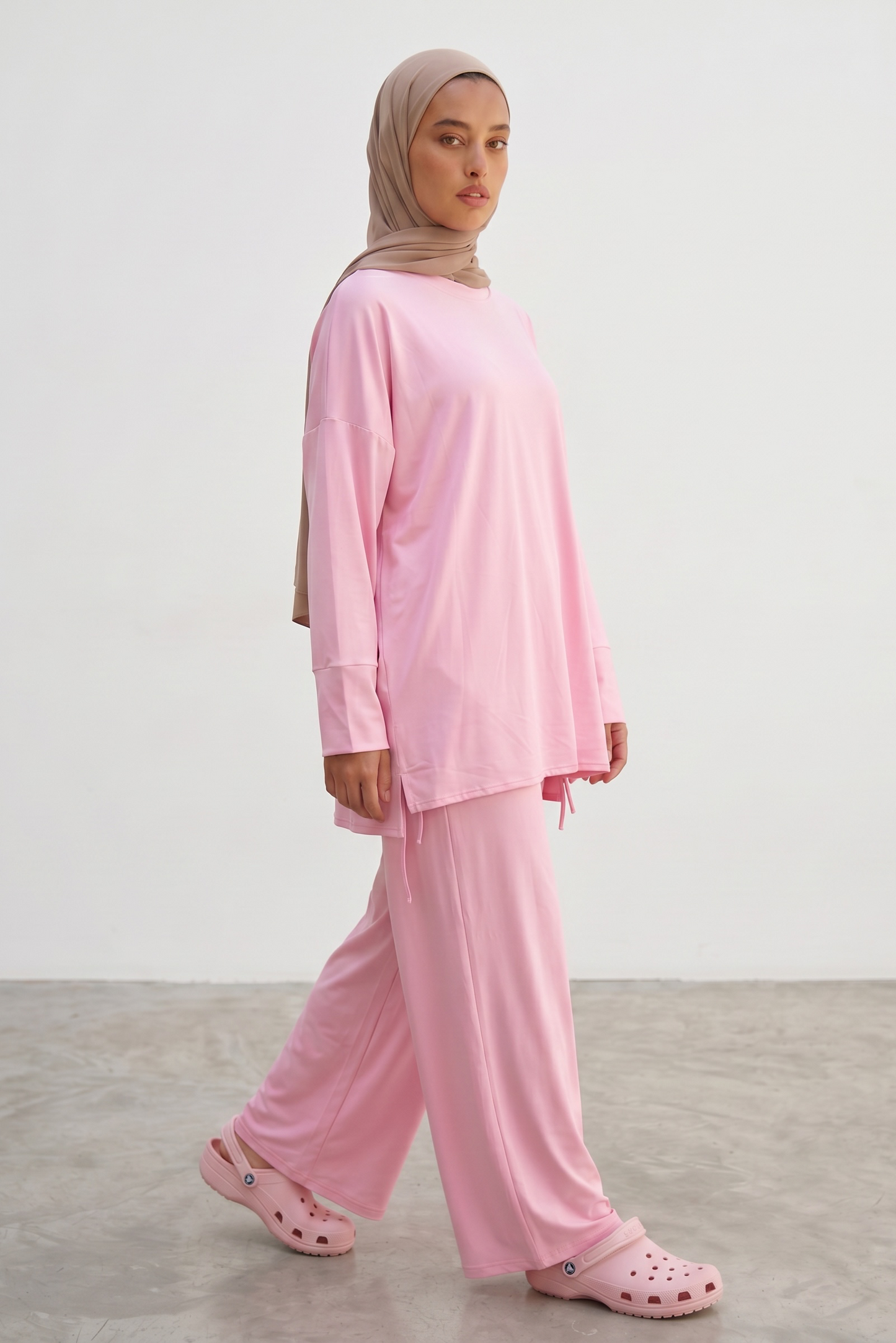 Le burkini bi color rose