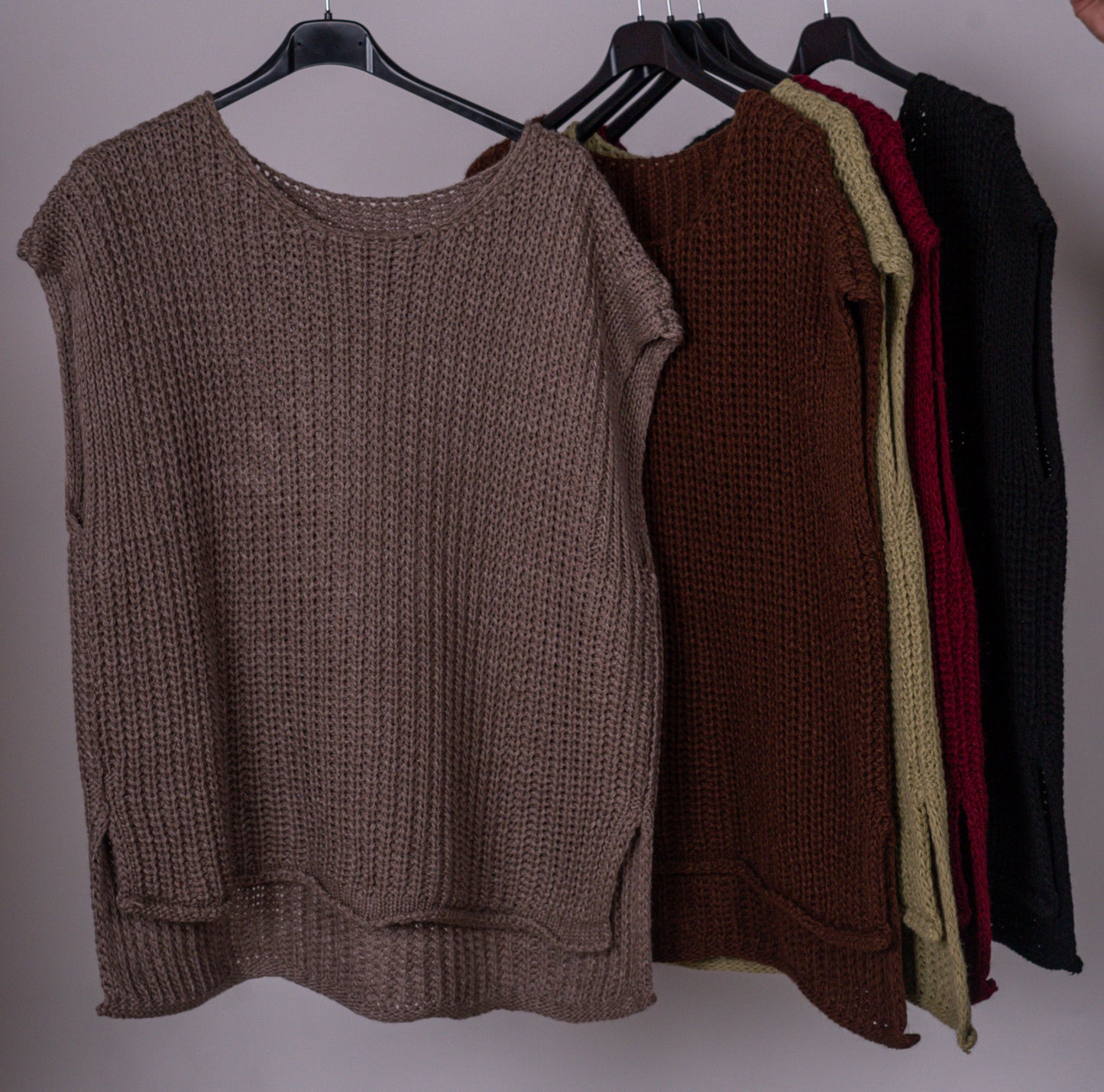 Pull en maille sans manche