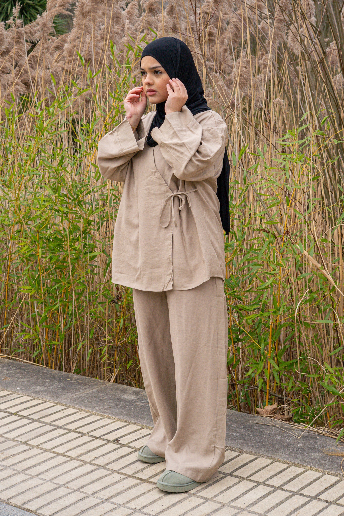 L'ensemble croisé beige