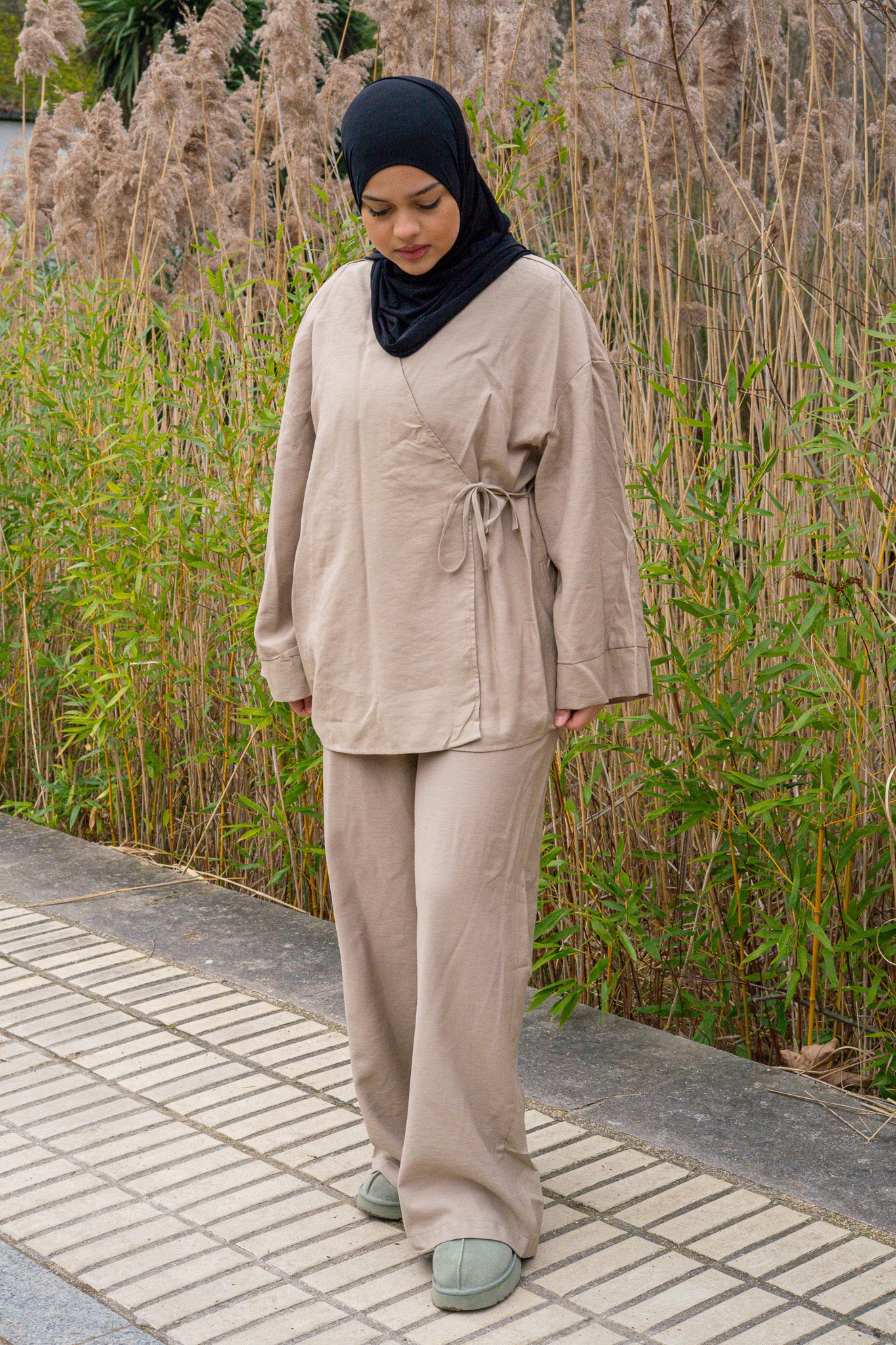 L'ensemble croisé beige