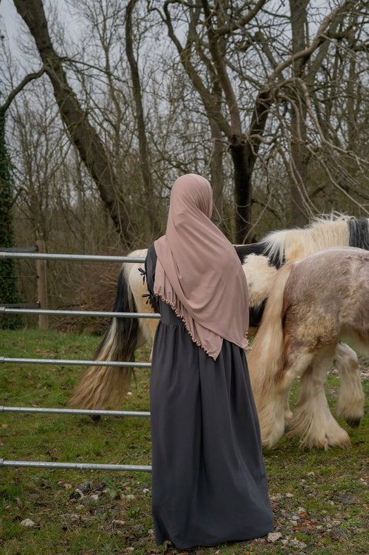 La robe noeuds gris anthracite