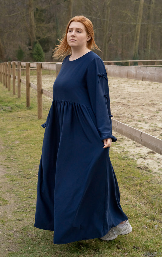 La robe noeuds bleu nuit