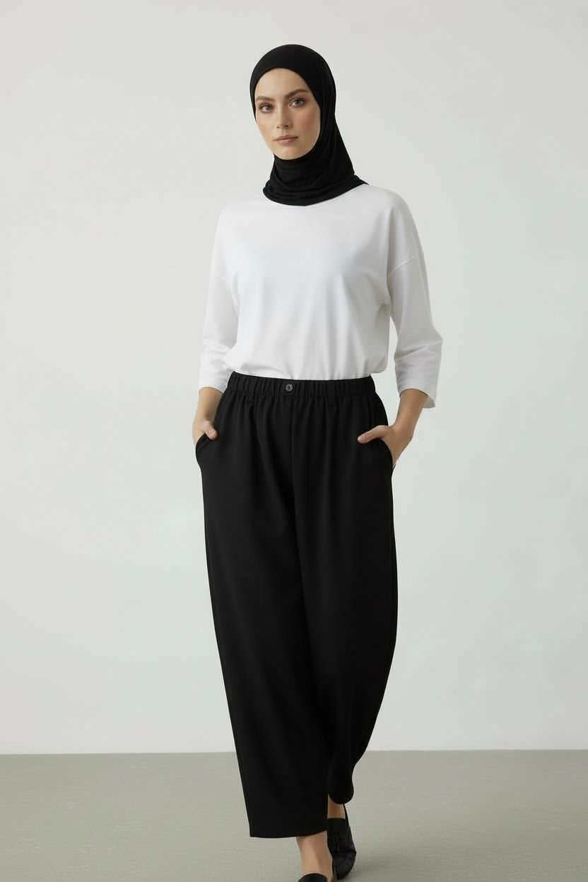 Le pantalon barrel noir