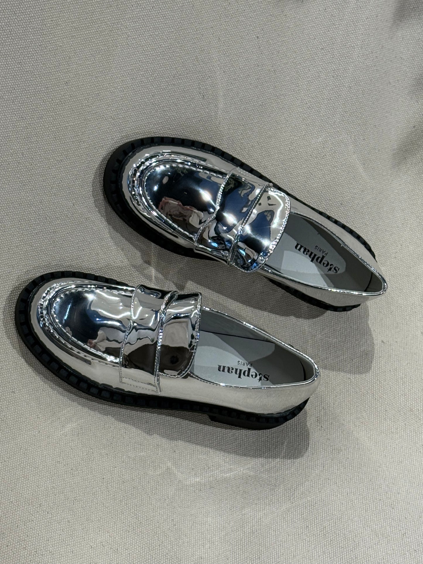 Mocassins argentés