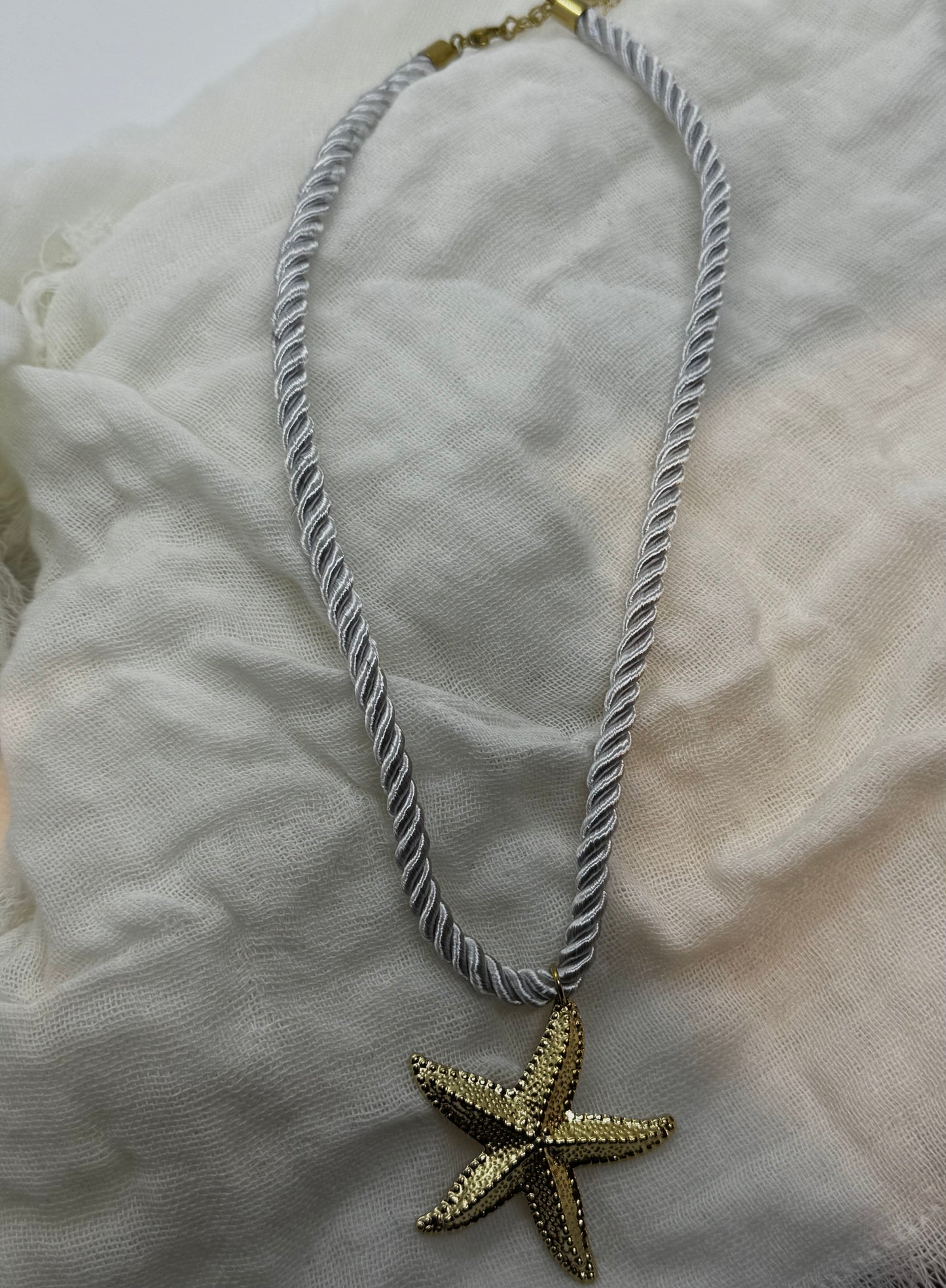 Collier étoile de mer argenté