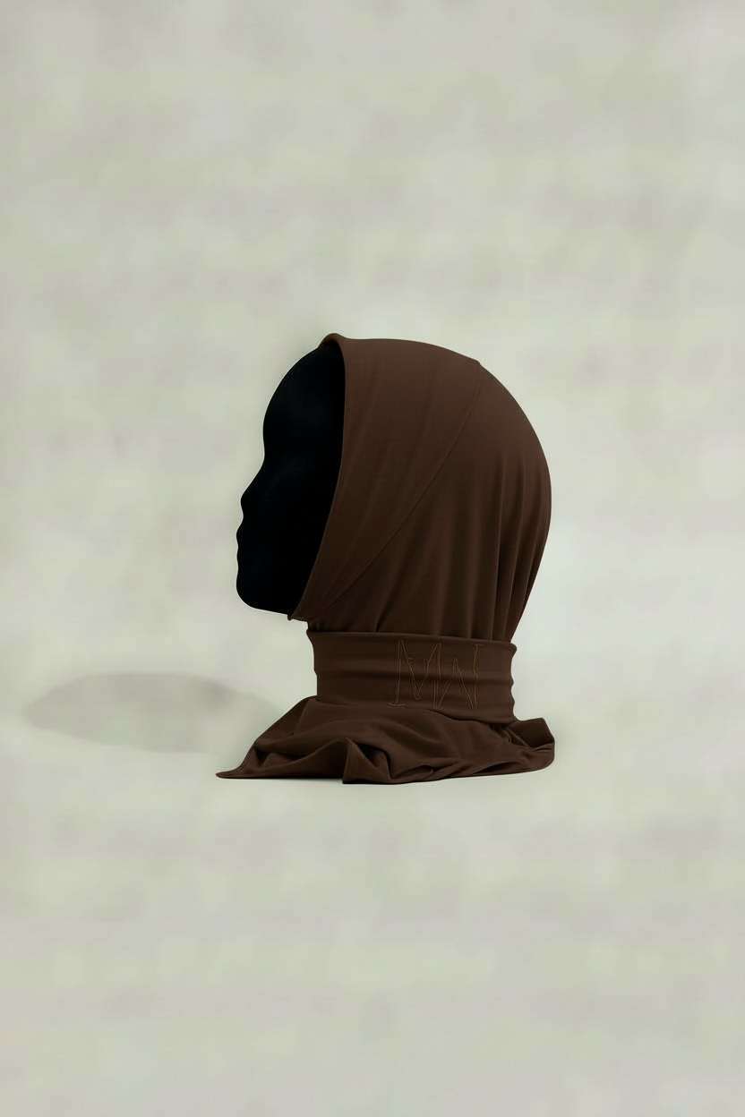 Cagoule en jersey premium dark chocolat