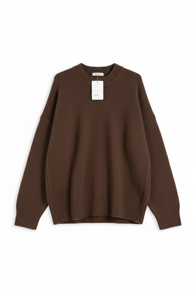 Le pull basique chocolat