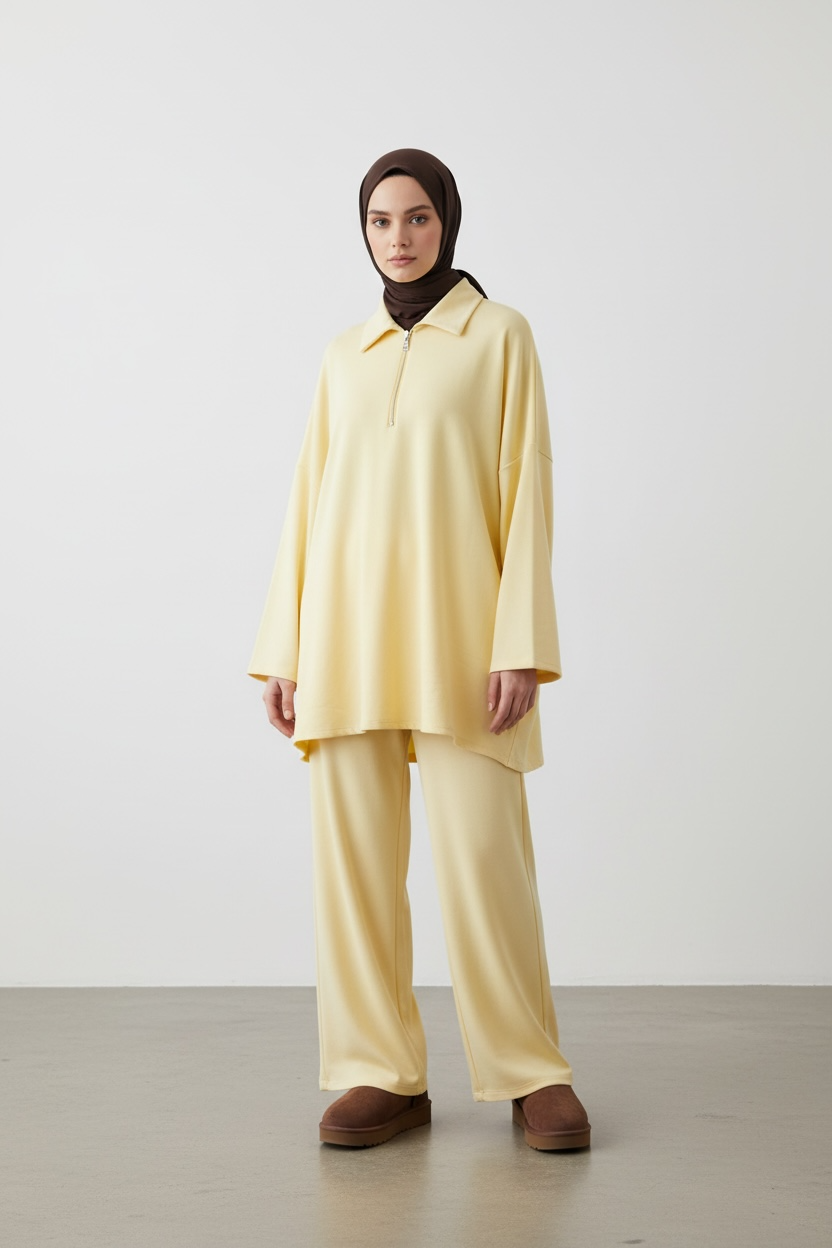 L'ensemble zip jaune beurre