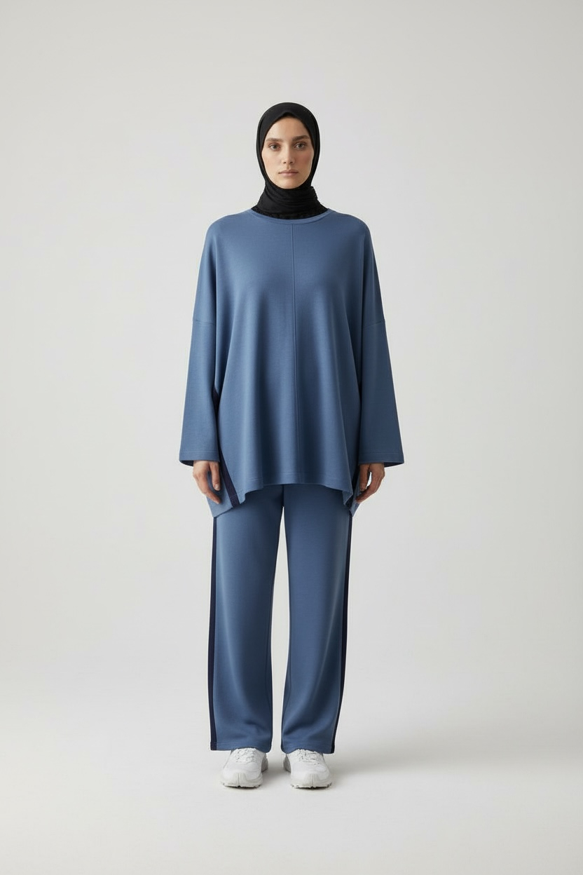 L'ensemble fluide bleu