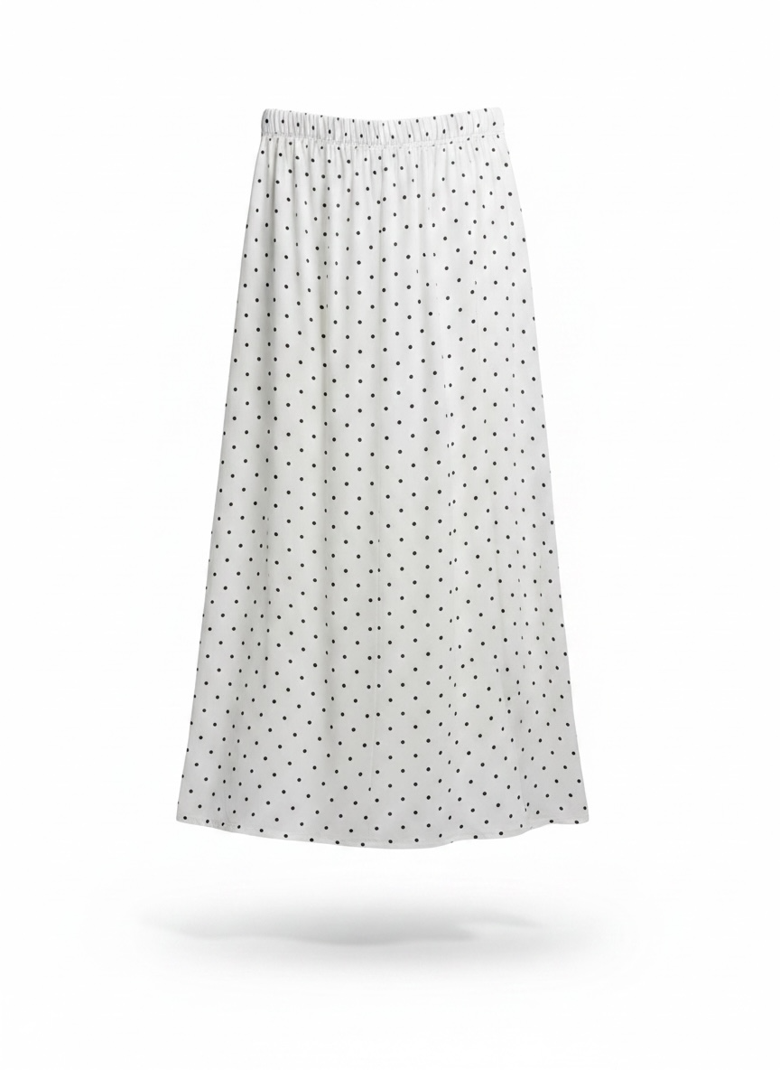 La jupe à pois blanche