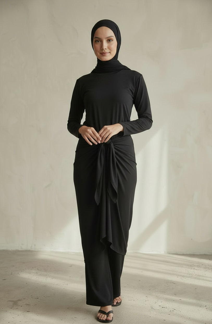 Le burkini tablier noir
