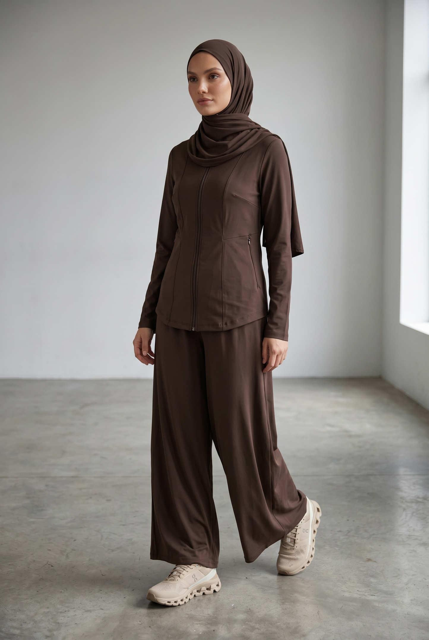 L'ensemble sportwear chocolat