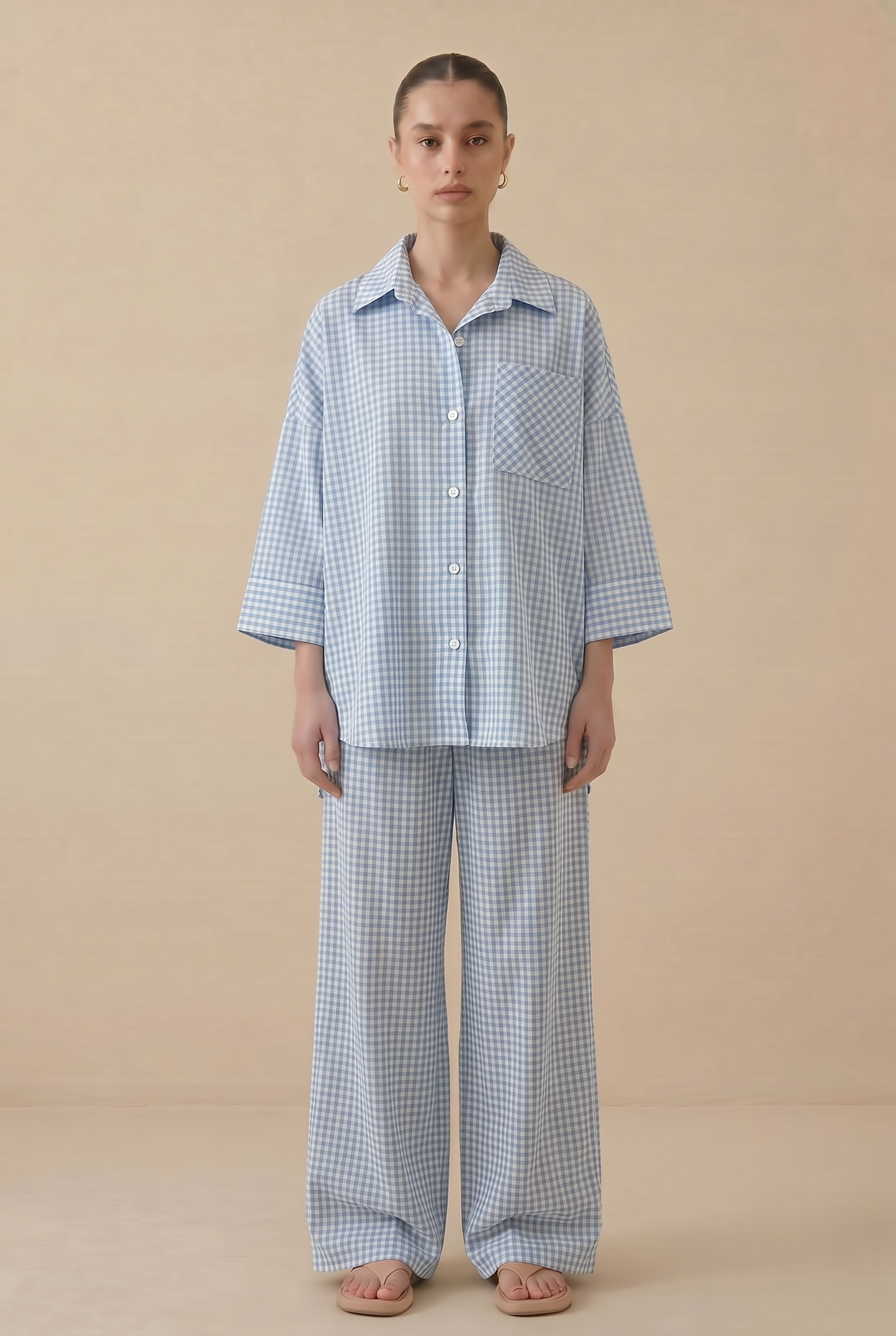 L'ensemble vichy bleu ciel
