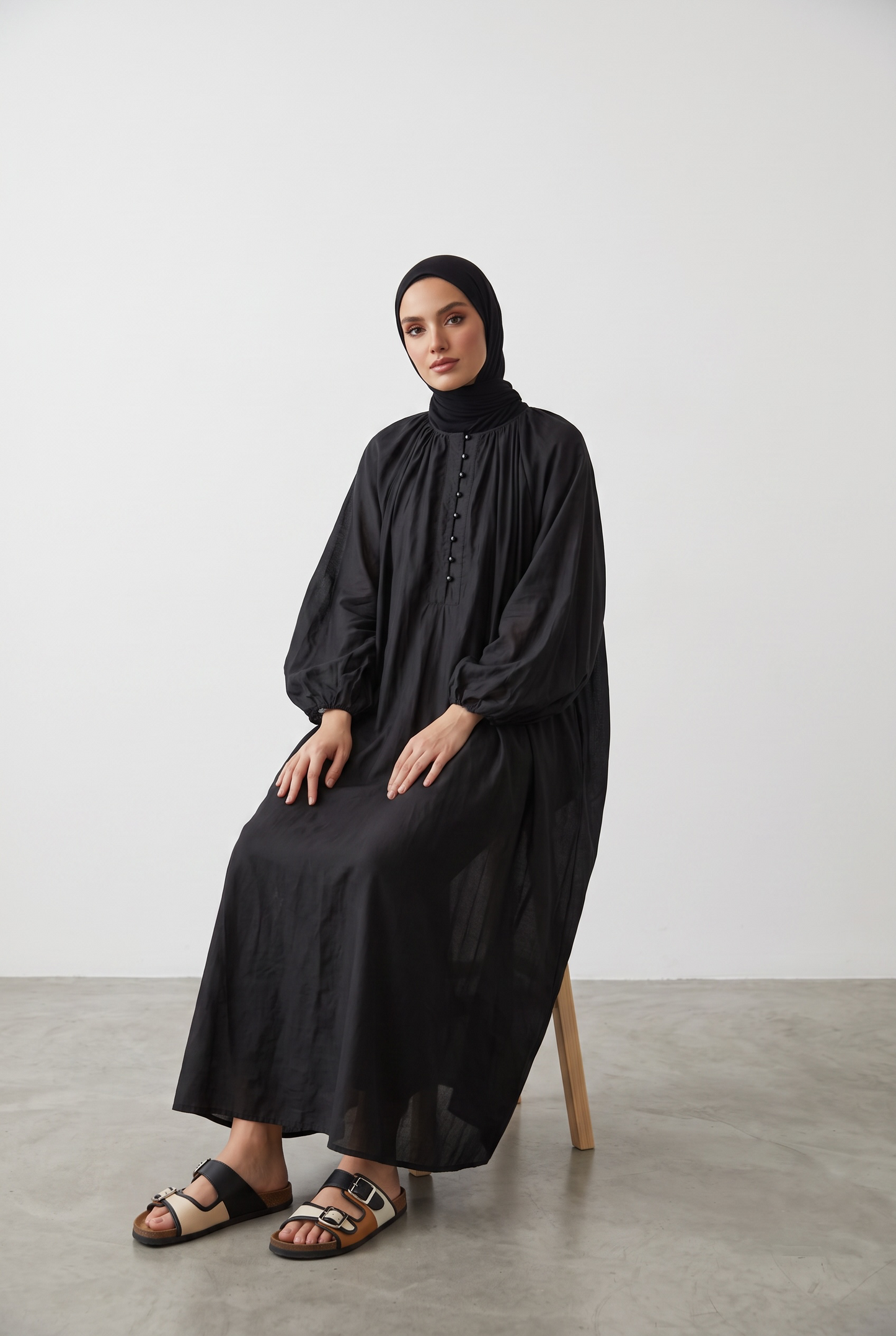 La robe tencel noir
