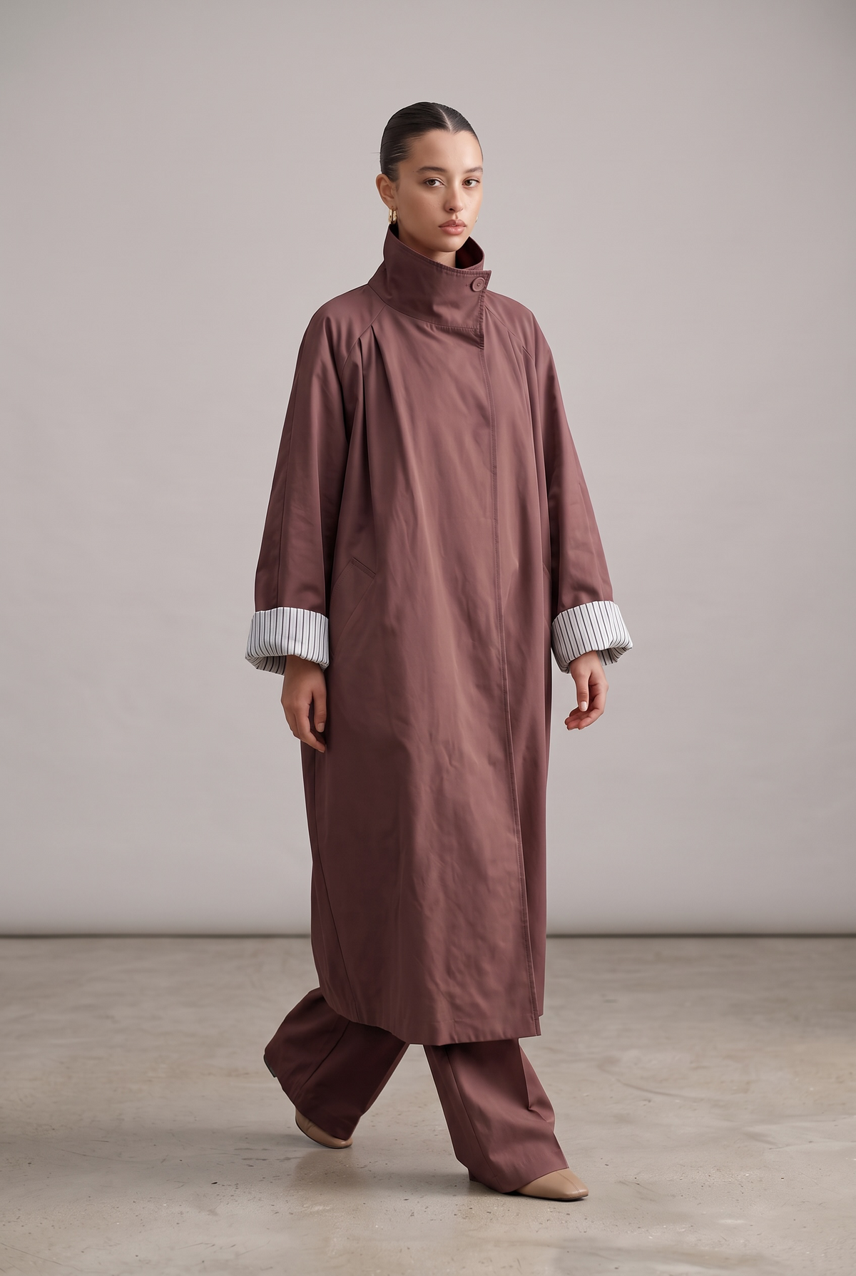 Le trench atelier prune