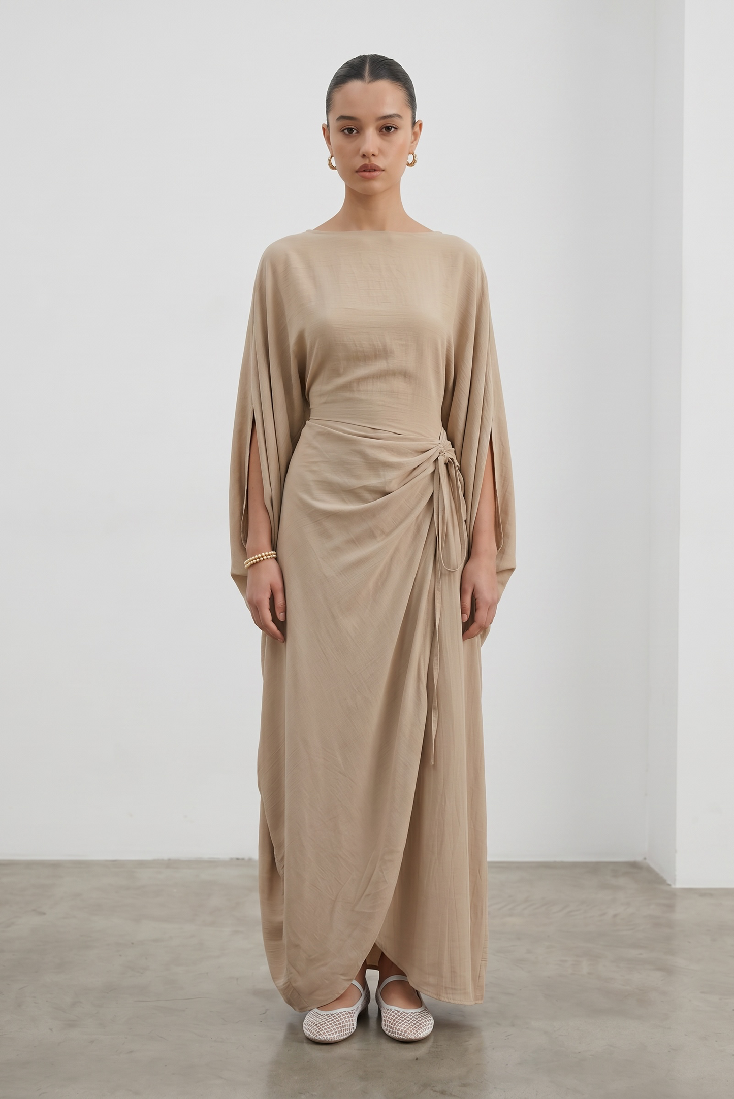 L’ensemble papillon beige