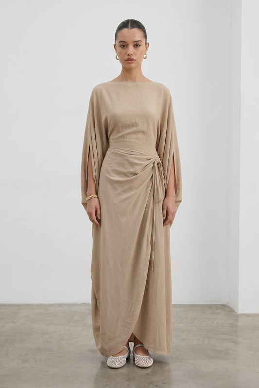 L’ensemble papillon beige