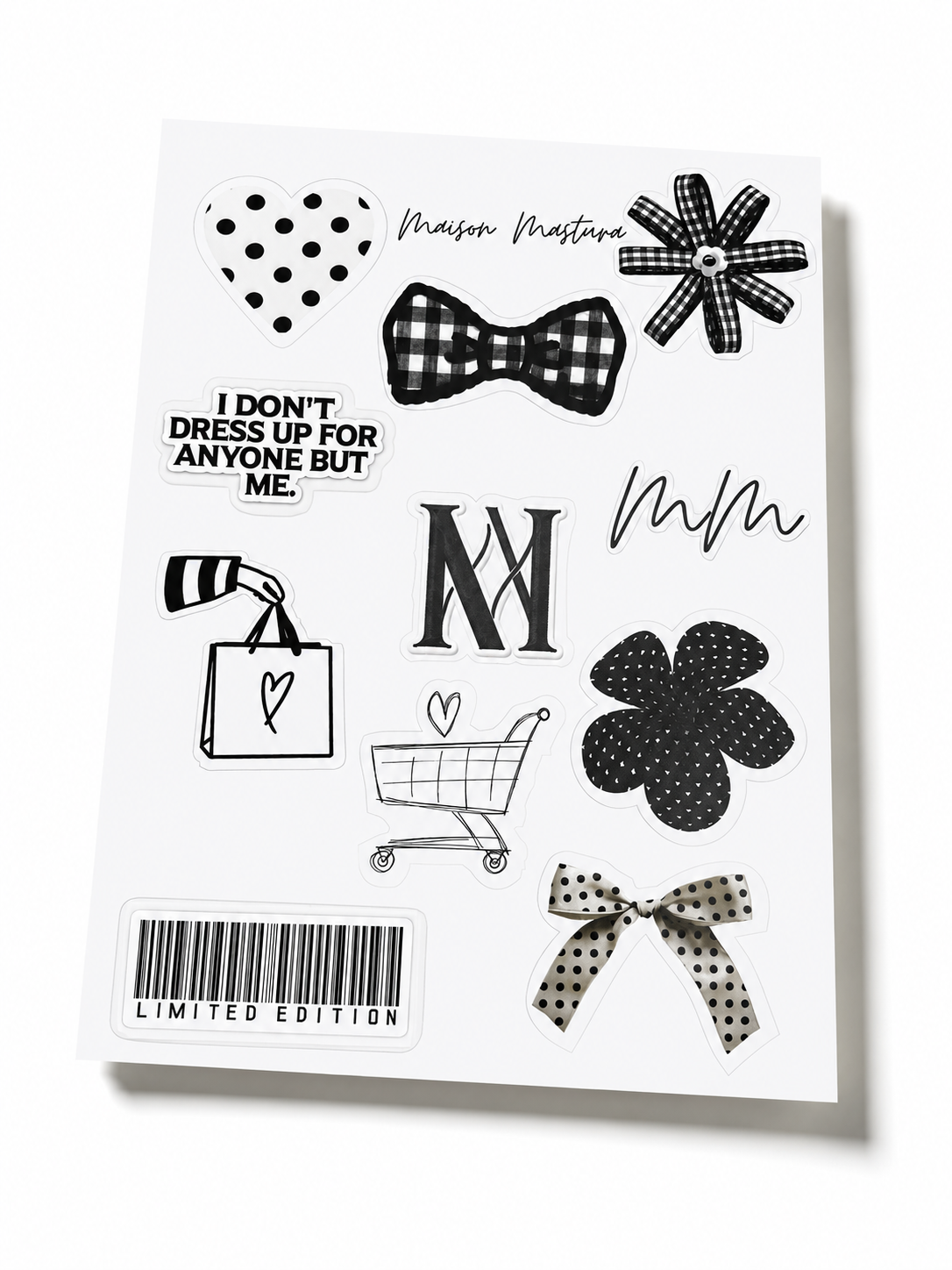 La planche de stickers noir