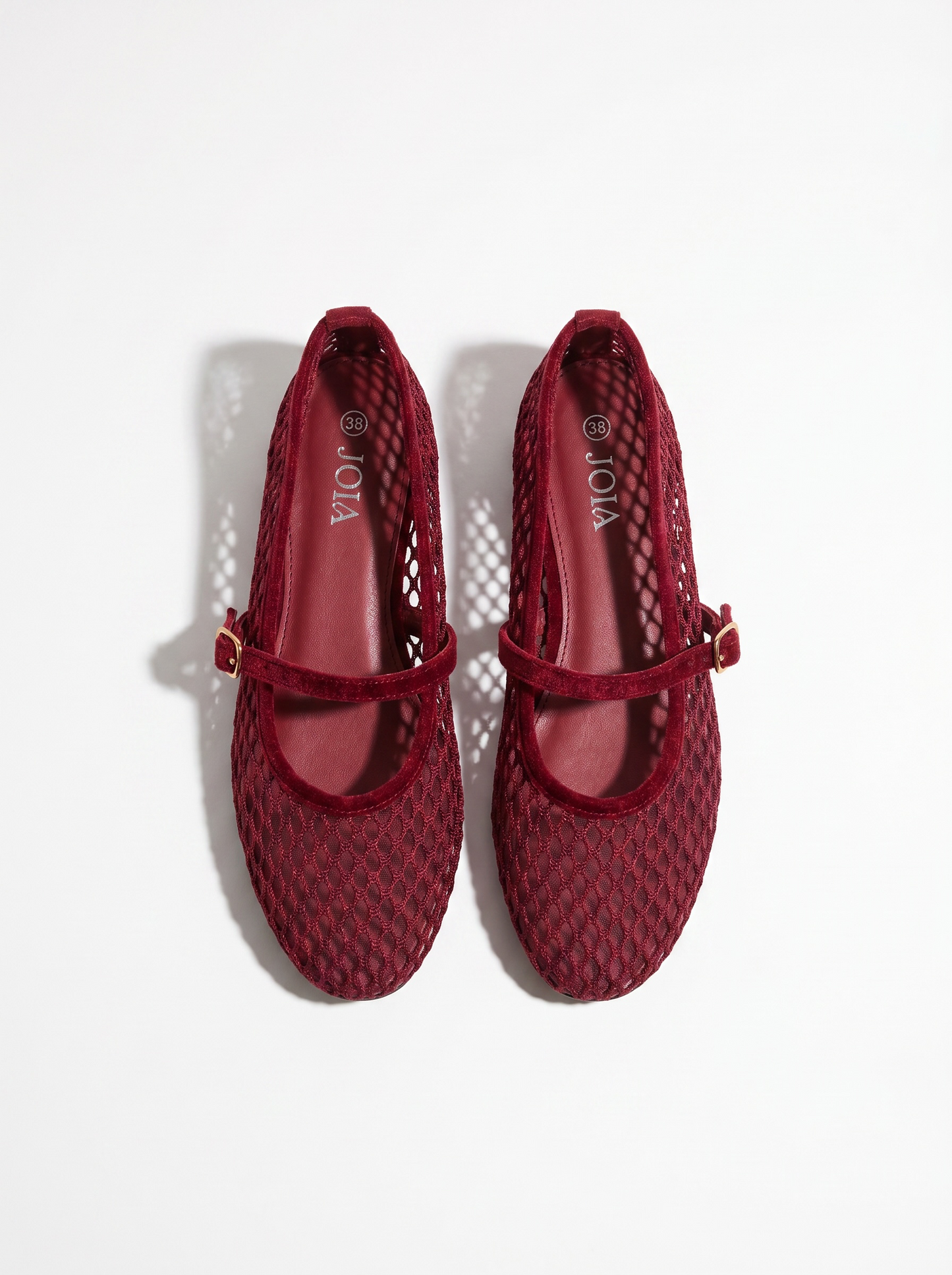 Les ballerines résille burgundy