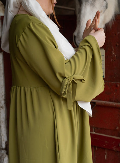La robe fluide vert pomme