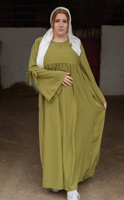 La robe fluide vert pomme