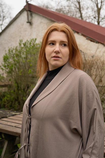 Le kimono noeuds taupe