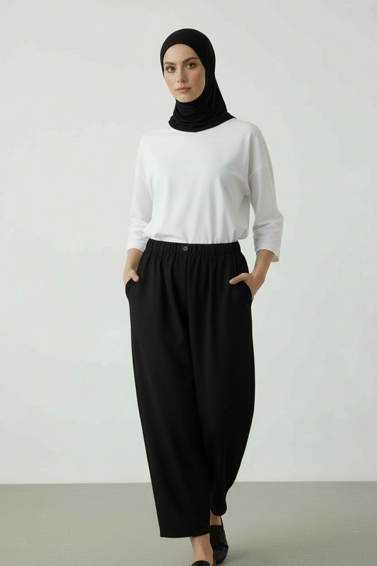 Le pantalon barrel noir