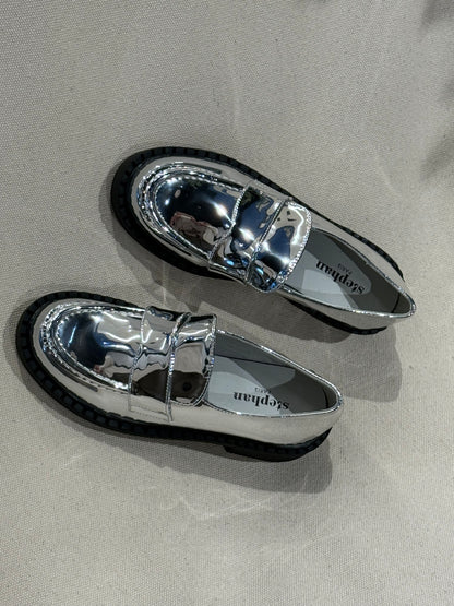 Mocassins argentés