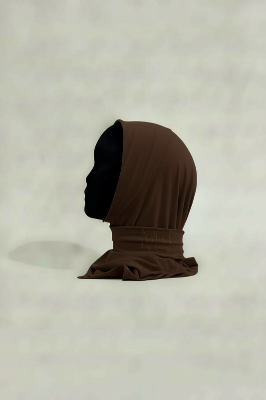 Cagoule en jersey premium dark chocolat