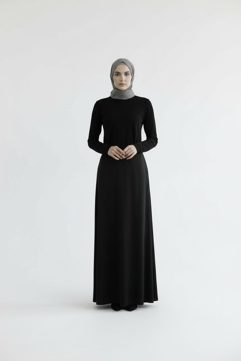 Jupe satinée Noir