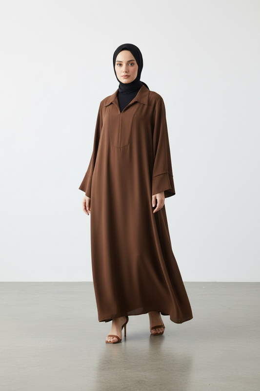 Abaya silkway chocolat