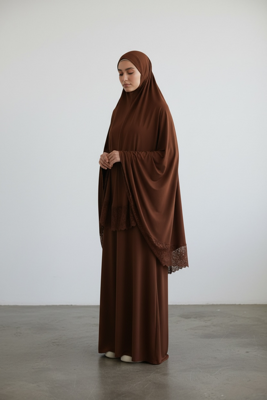 Le set dentelle chocolat