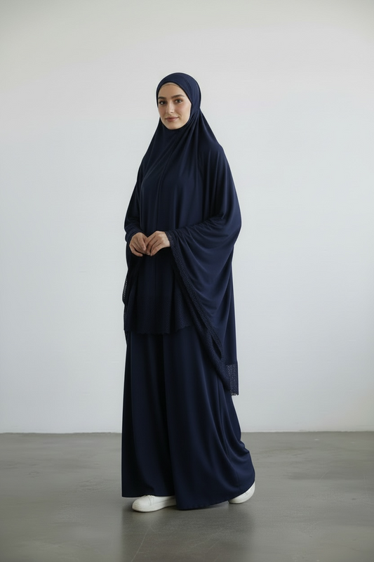 Le set dentelle marine