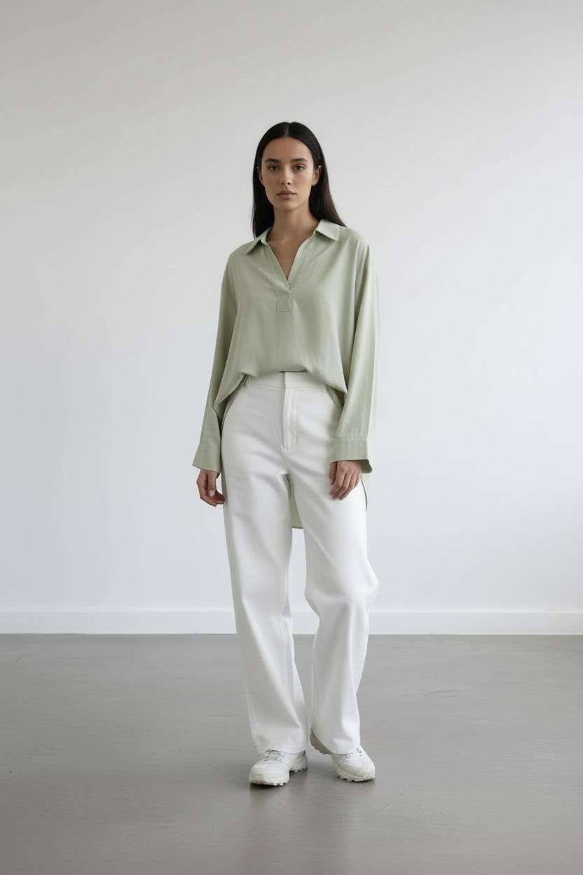 La chemise ease vert menthe