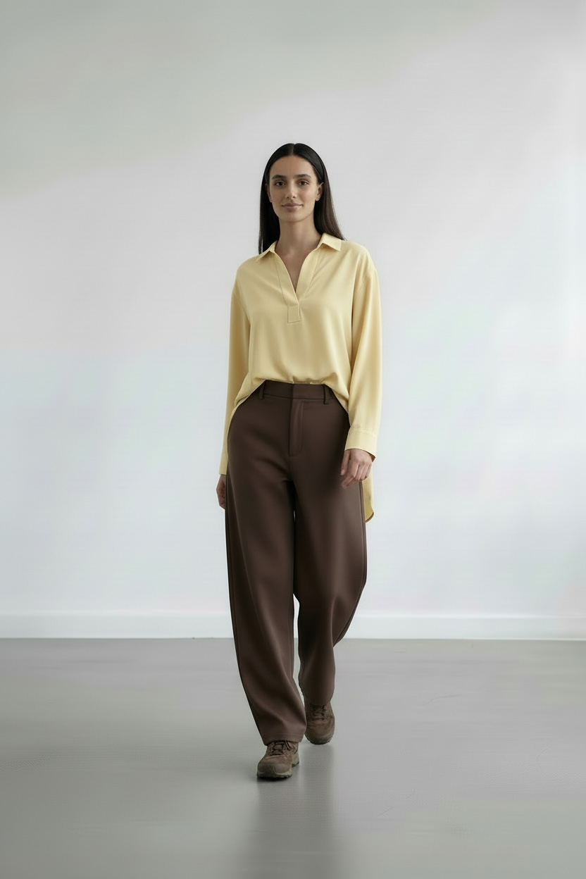 La chemise ease jaune