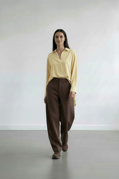 La chemise ease jaune