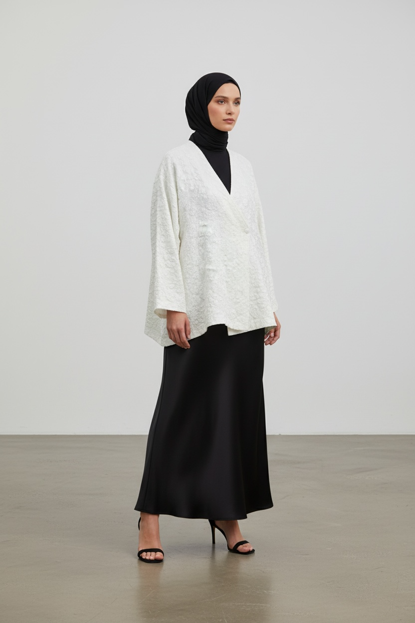 Le gilet brocard blanc