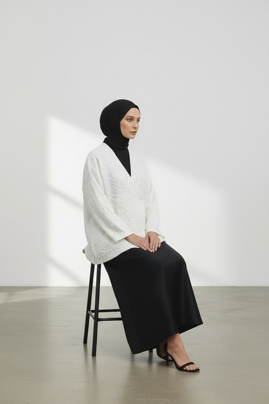 Le gilet brocard blanc