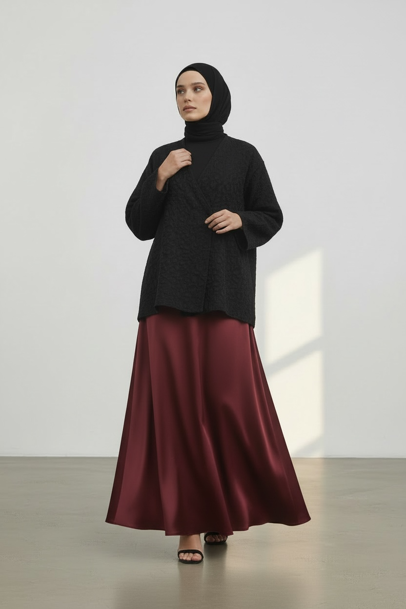 Le gilet brocard noir