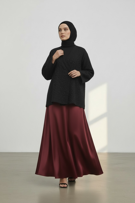 Le gilet brocard noir