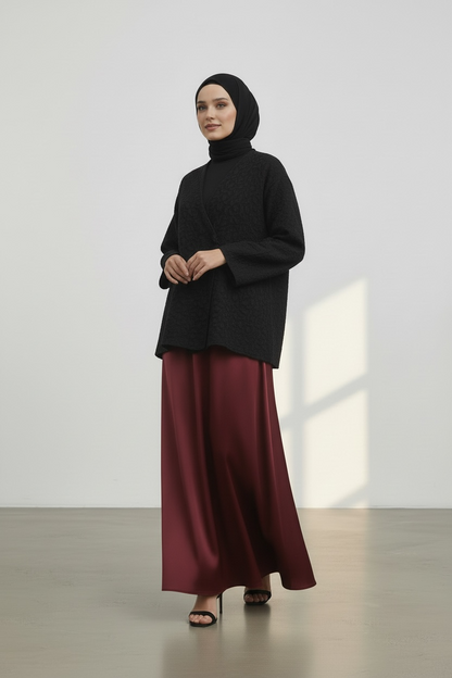 Le gilet brocard noir