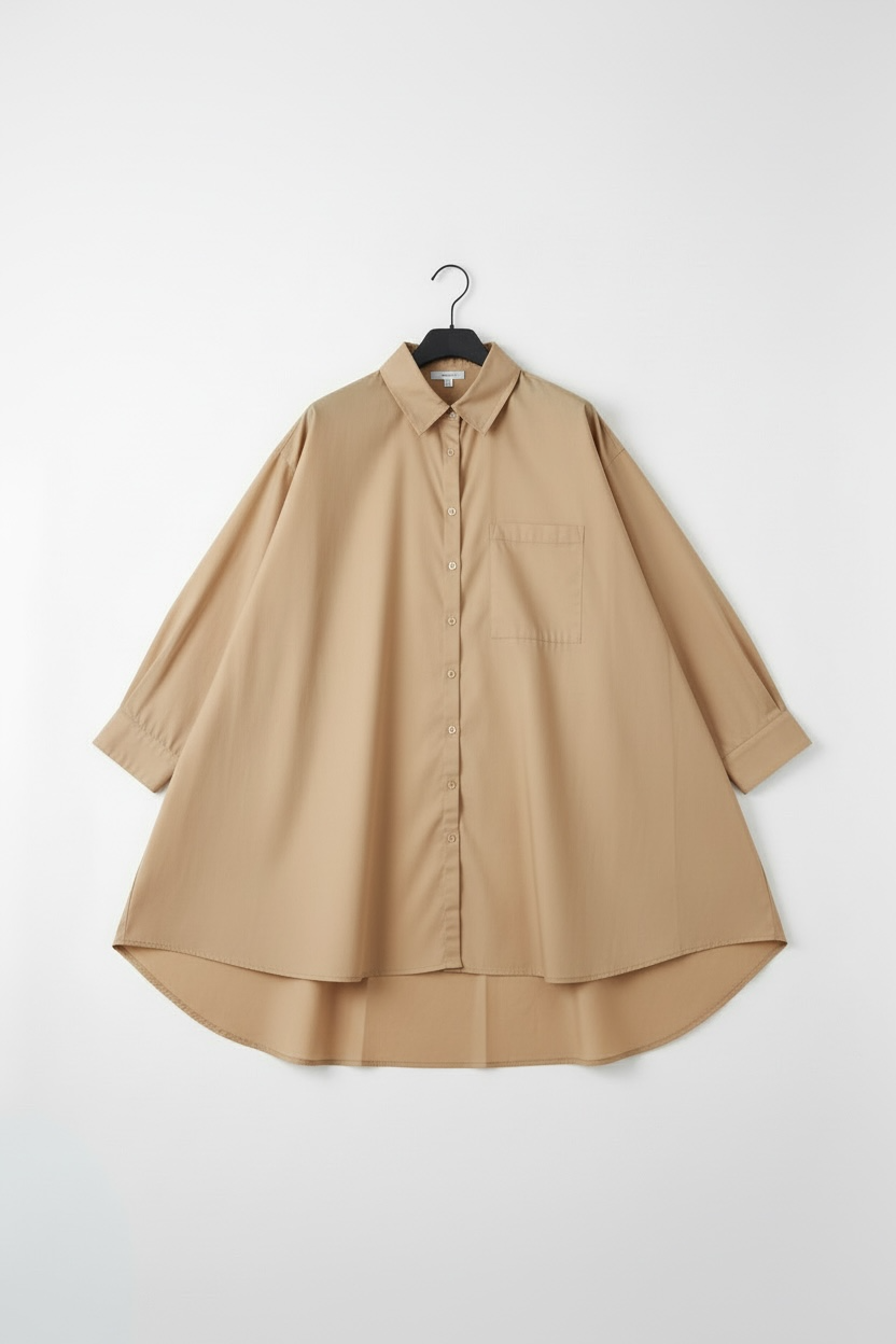 La chemise basique beige