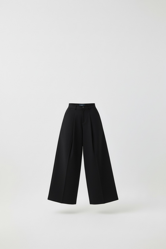 Le pantalon barrel minimal noir
