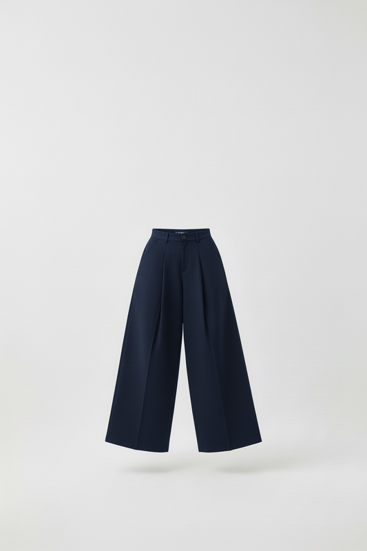 Le pantalon barrel minimal marine