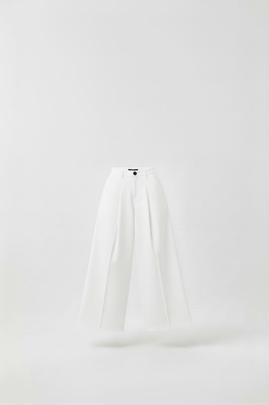 Le pantalon barrel minimal blanc