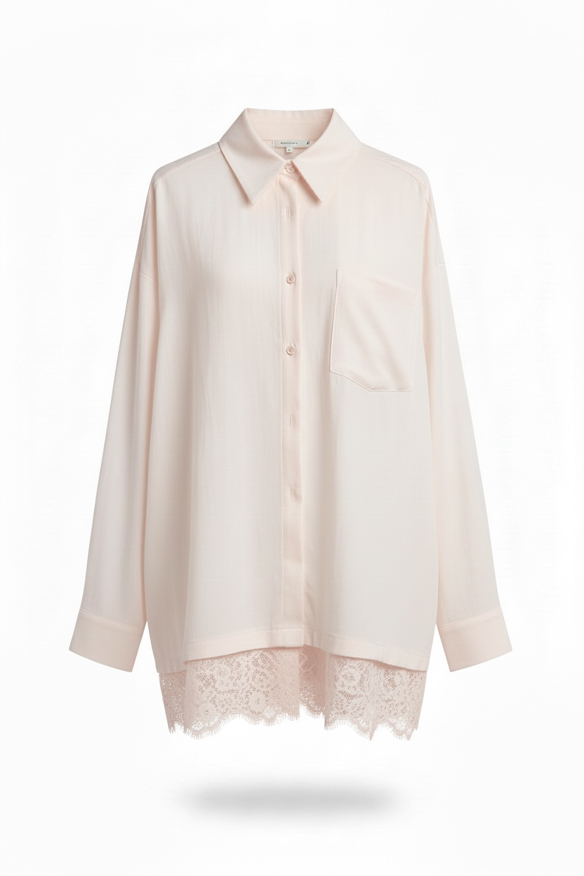 La chemise layering rose