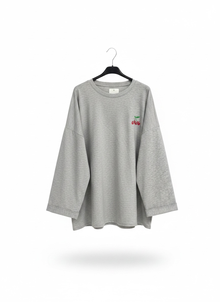 Le t shirt cherry gris