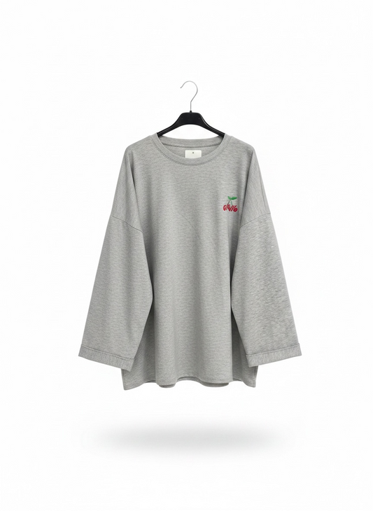 Le t shirt cherry gris