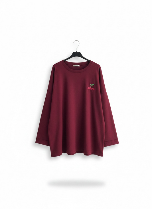 Le t shirt cherry burgundy