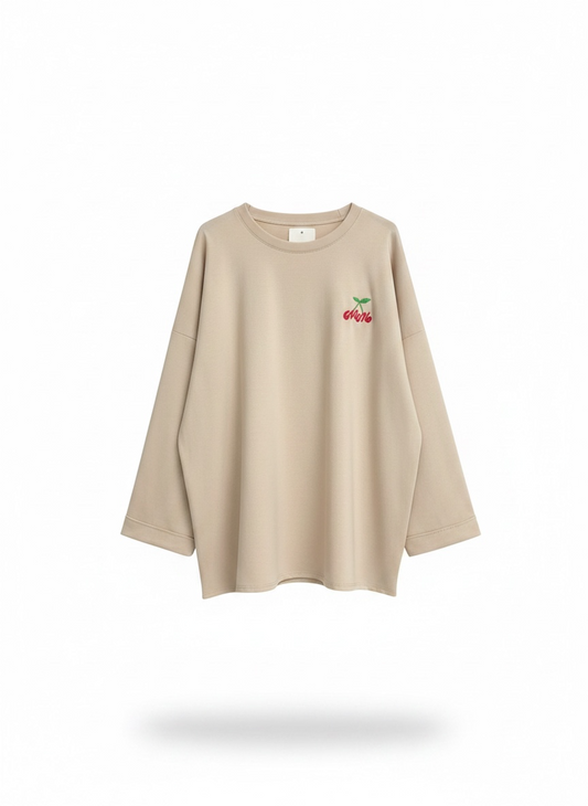 Le t shirt cherry beige